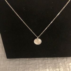 David Yurman white Gold initial with diamonds new never worn letter C